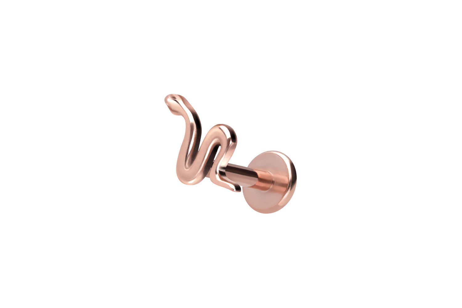Titan Labret Piercing mit Innengewinde SCHLANGE